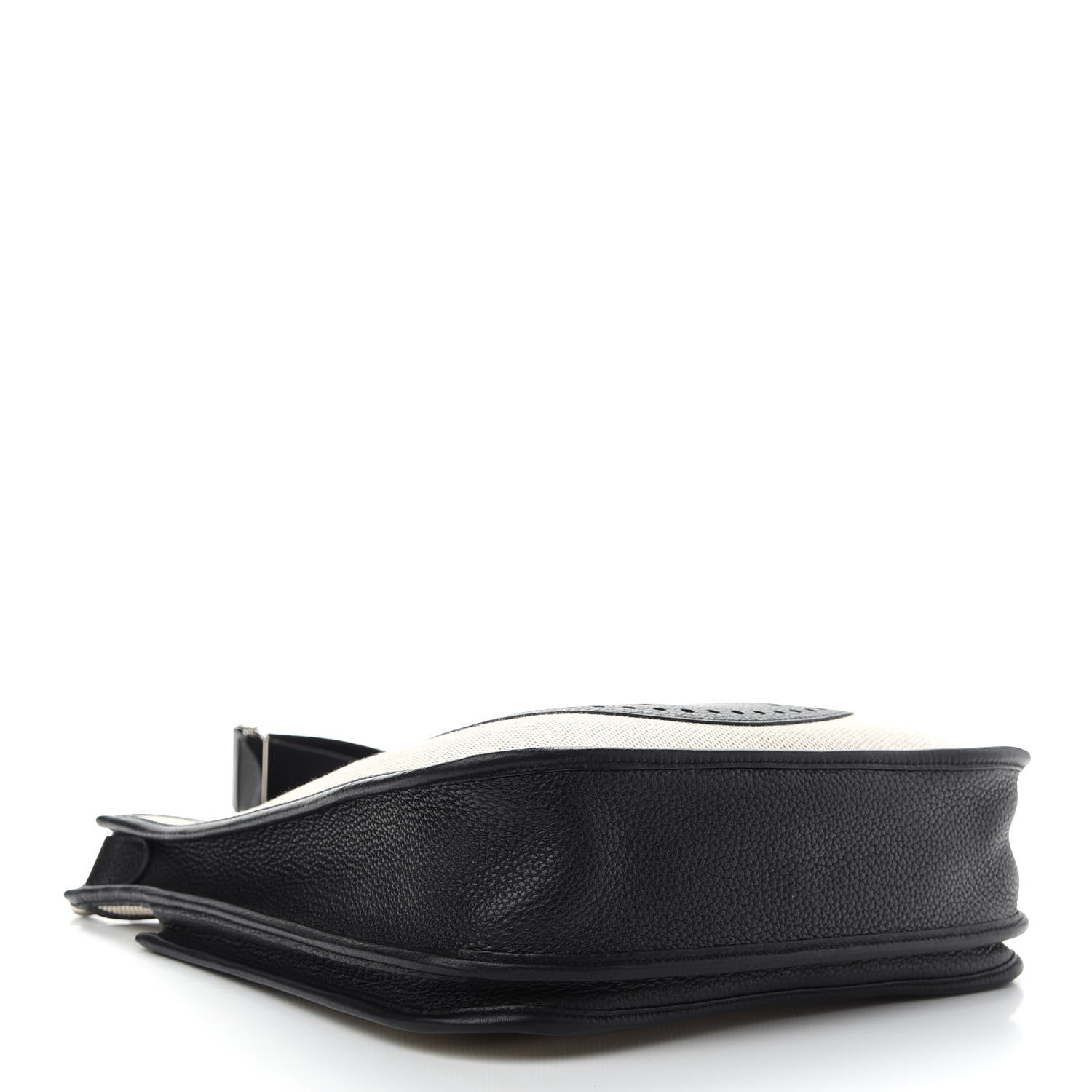 Hermes Toile Taurillon Clemence Evelyne III PM Ecru Black 4 of 9