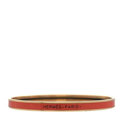Hermes Enamel Uni Bangle 62 Orange Fruite 1 of 4