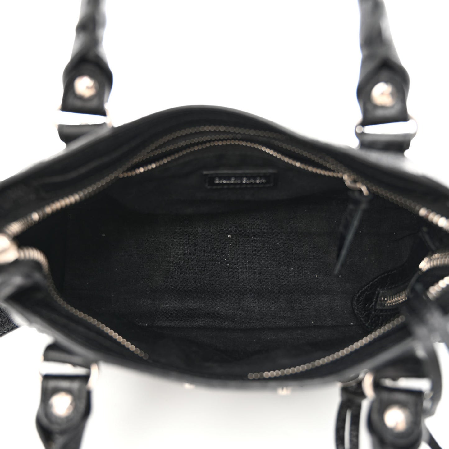 Agneau Classic Silver Hardware Mini City Black