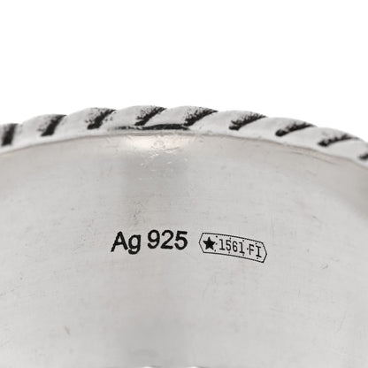 Gucci Sterling Silver Torchon GG Marmont Ring 54 7 5 of 6