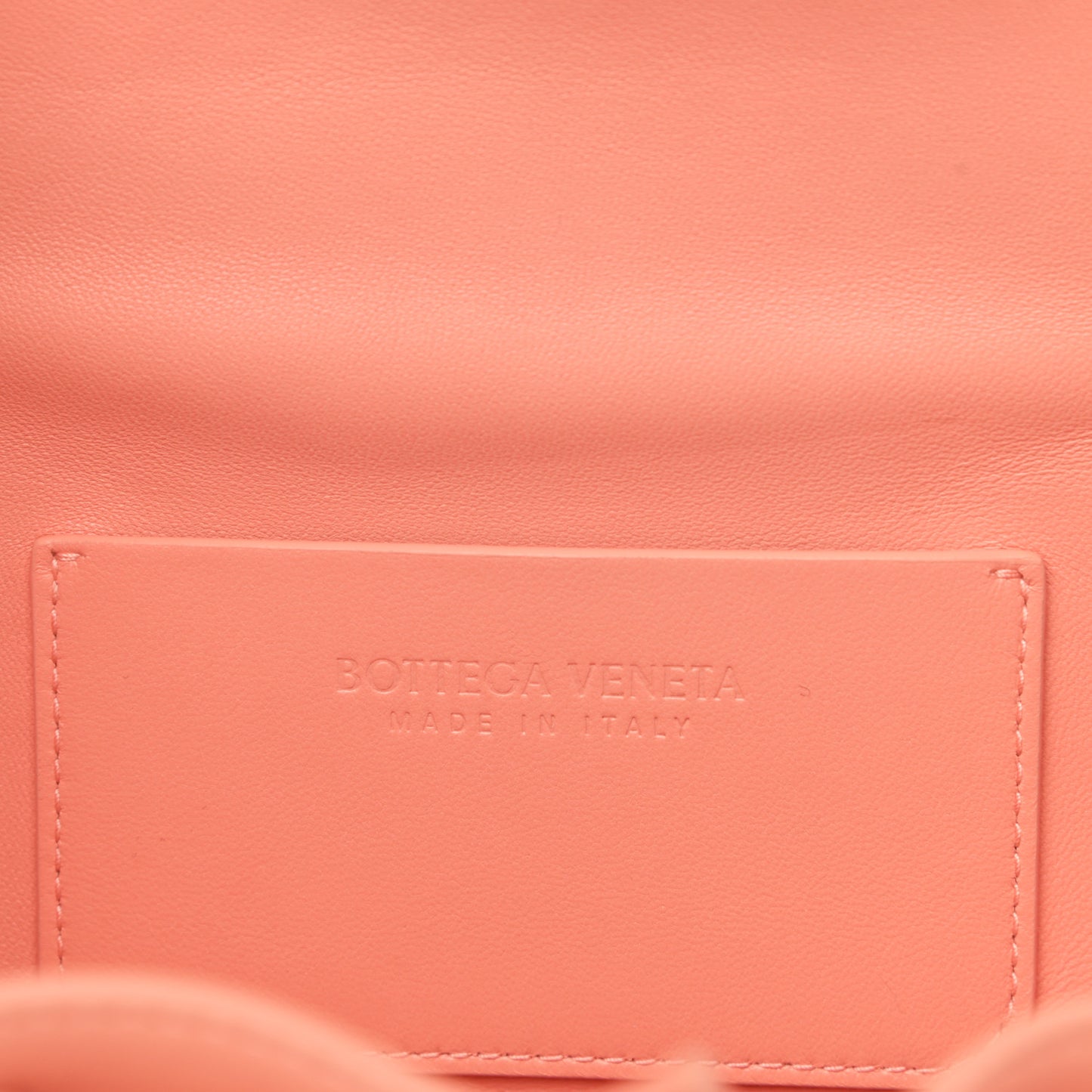 Lambskin Small Beak Triangle Flap Shoulder Bag Peachy Silver