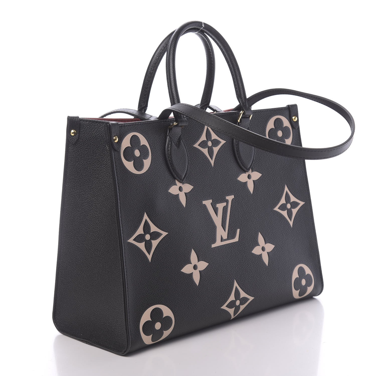 Louis Vuitton Empreinte Monogram Giant Onthego MM Black Beige 3 of 9