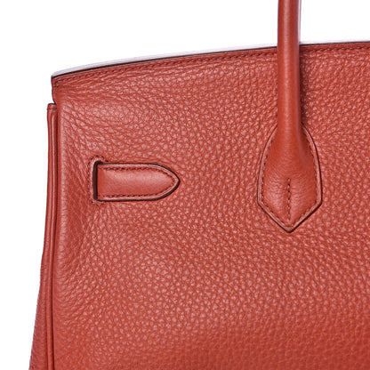 Hermes Taurillon Clemence Birkin 35 Rouge Venetian 39 of 46
