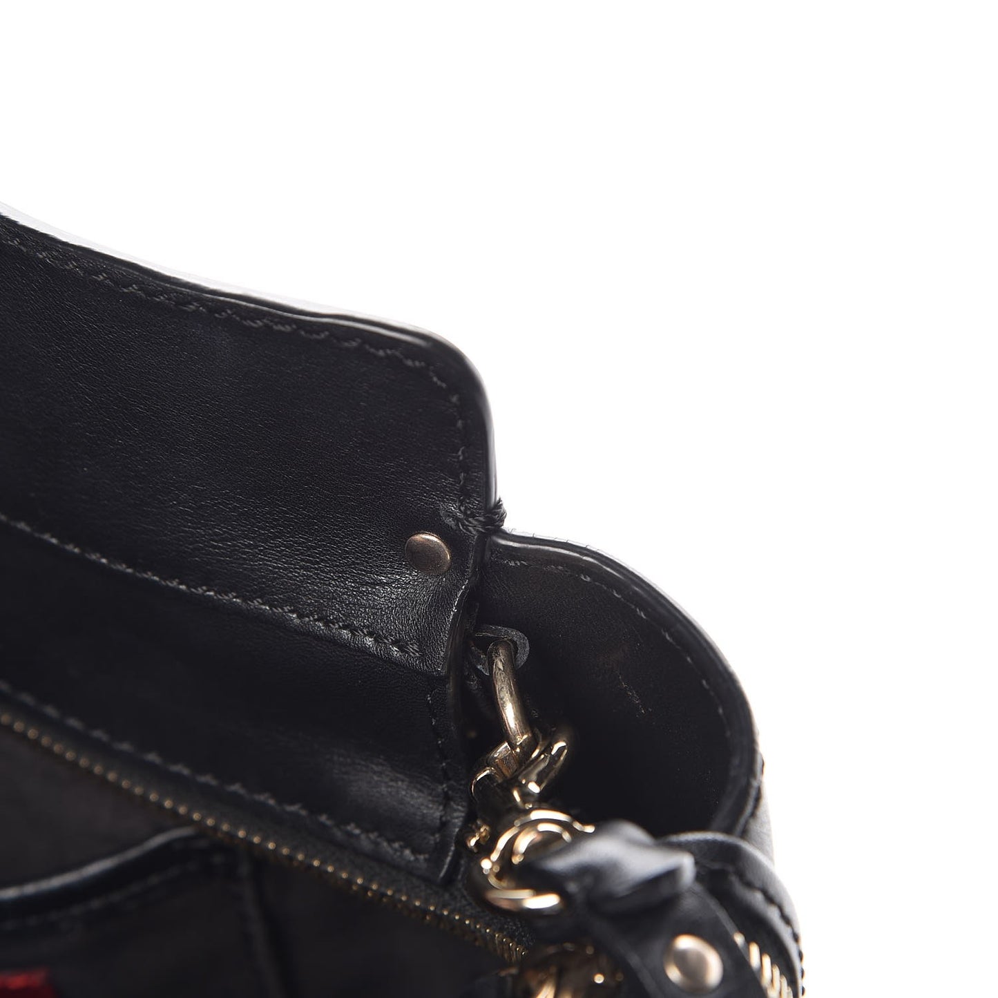 Vitello Mini Rockstud Double Handle Tote Black