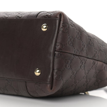 Gucci Guccissima Medium Abbey Tote Dark Brown 9 of 11