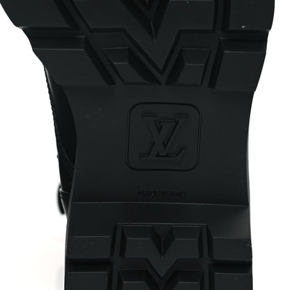 Louis Vuitton Calfskin Monogram Territory Flat Ranger Boots Black 7 of 7
