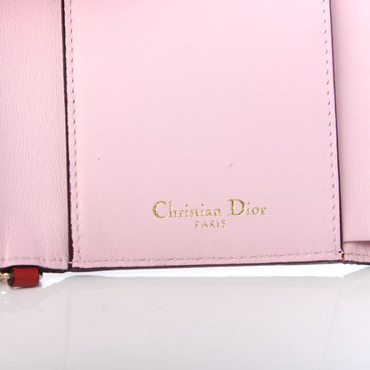 Christian Dior Bullcalf Diorissimo Medium Envelope Wallet True Red Pink 6 of 6