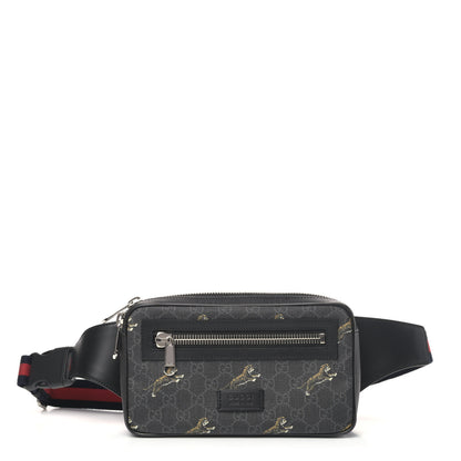 Gucci Soft GG Supreme Monogram Tigers Belt Bag Black Multicolor 1 of 4