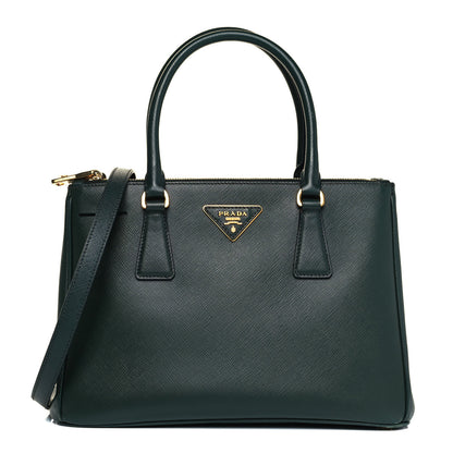 Prada Saffiano Small Galleria Double Zip Tote Smeraldo 1 of 9