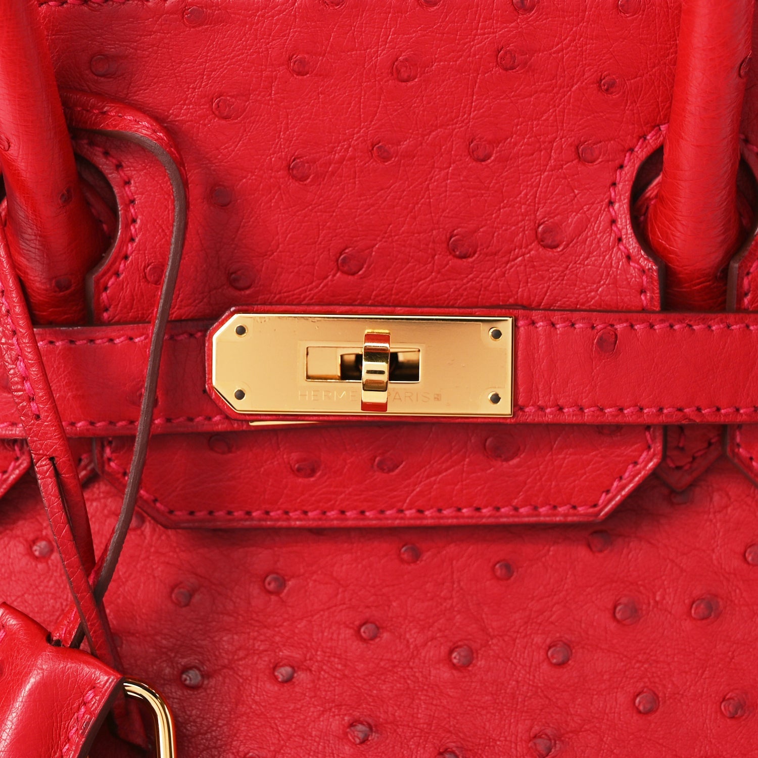 Hermes RESERVED -  Ostrich Birkin 30 Rouge Vif 7 of 9