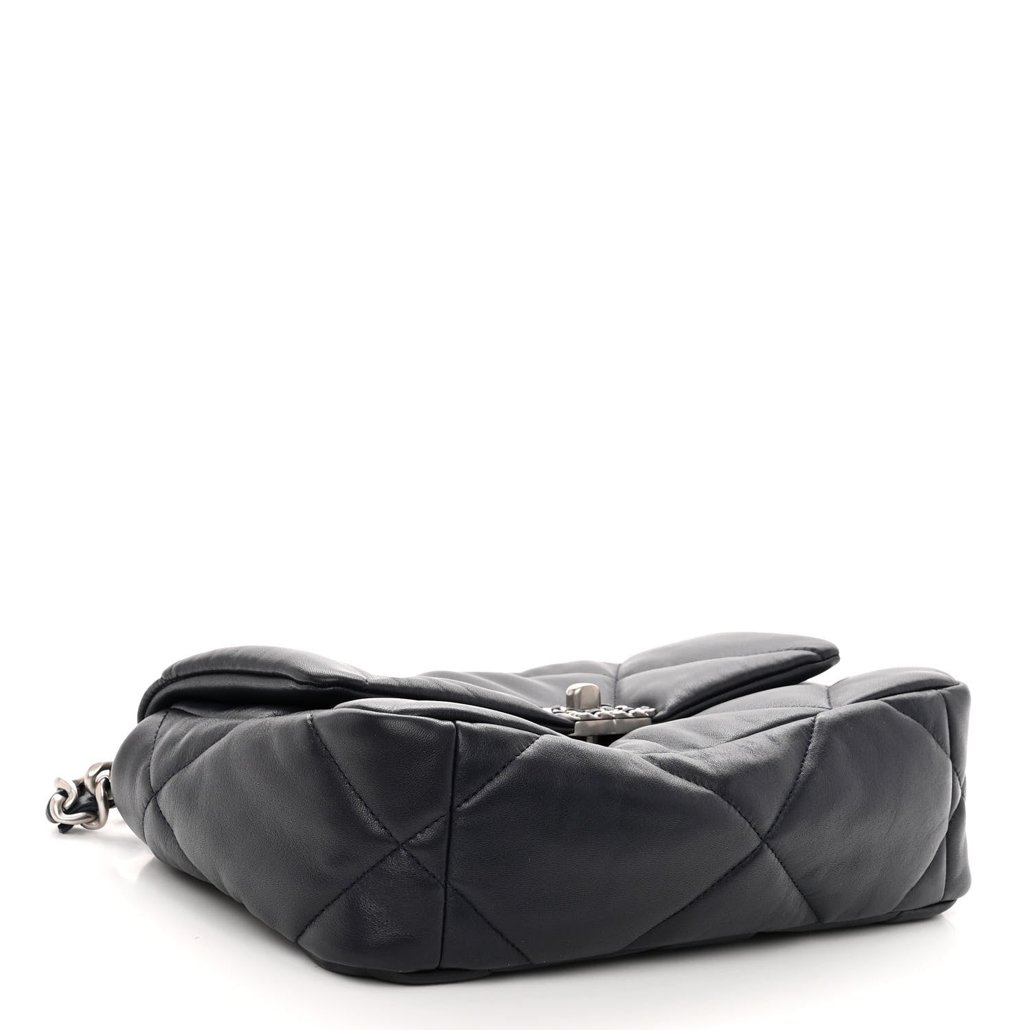 Chanel Lambskin Quilted Medium Chanel 19 Flap Navy Blue 4 of 10