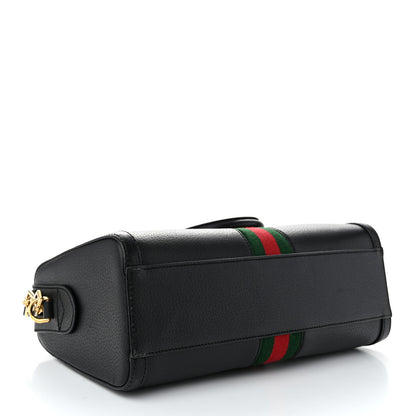 Gucci Textured Dollar Calfskin Web Medium Ophidia Boston Black 4 of 12