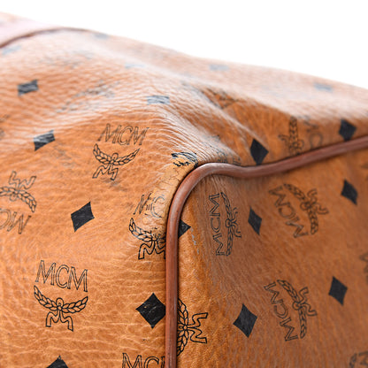 MCM Visetos Boston Weekender Bag Cognac 19 of 22