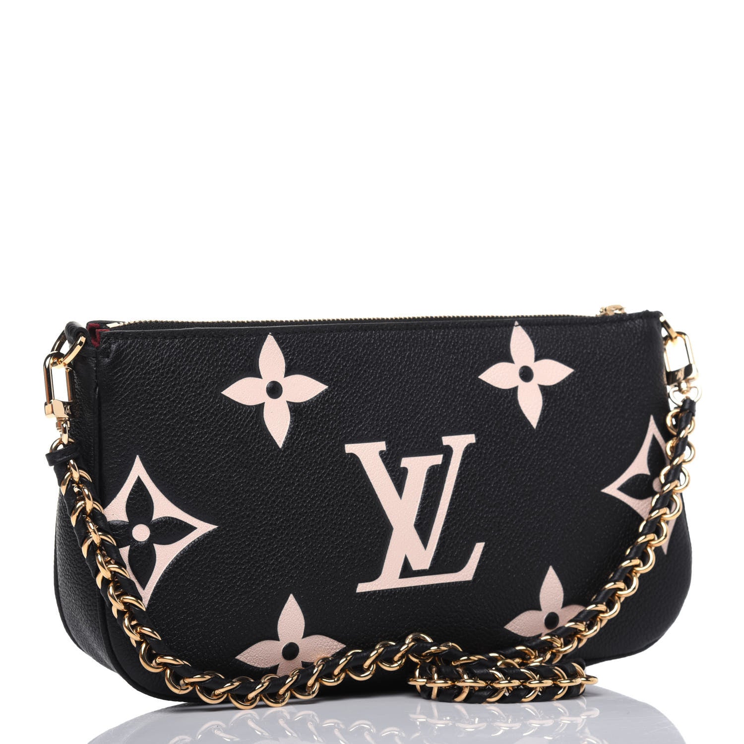 Louis Vuitton Empreinte Monogram Giant Multi Pochette Accessories Large Pochette Black Beige 3 of 10