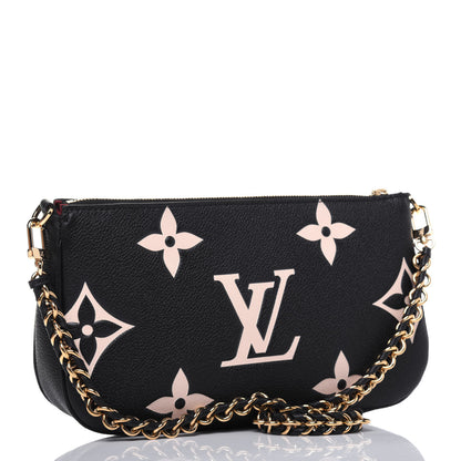 Louis Vuitton Empreinte Monogram Giant Multi Pochette Accessories Large Pochette Black Beige 3 of 10
