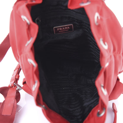 Prada Nylon Vela Small Backpack Rosso 4 of 9