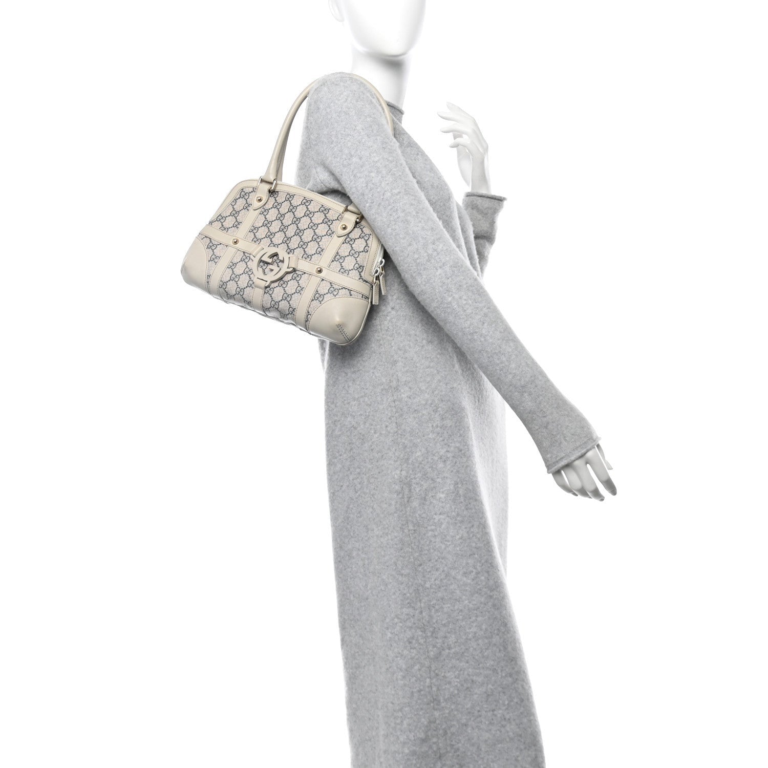 Gucci Monogram Reins Tote Navy 2 of 7