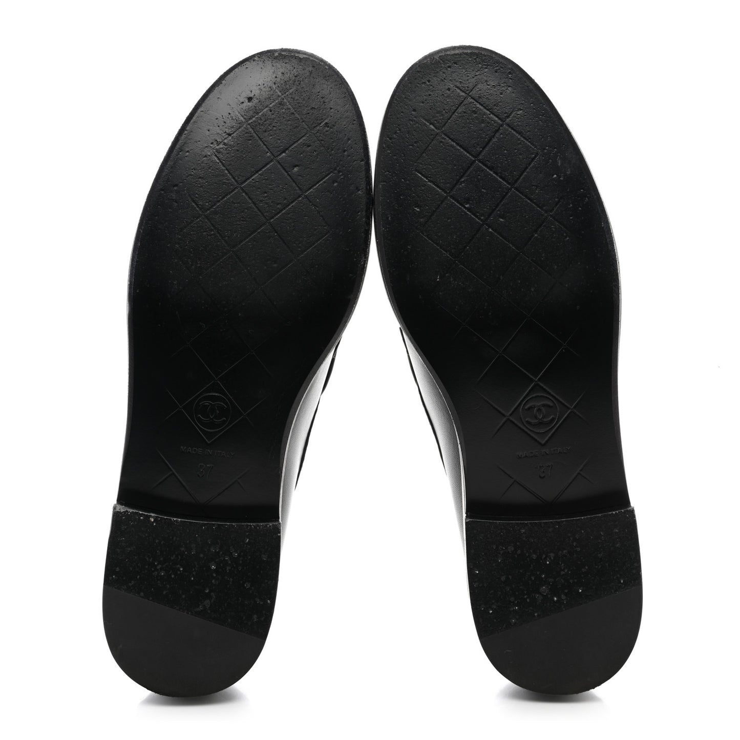 Lambskin Quilted CC Turnlock Loafers 37 Black