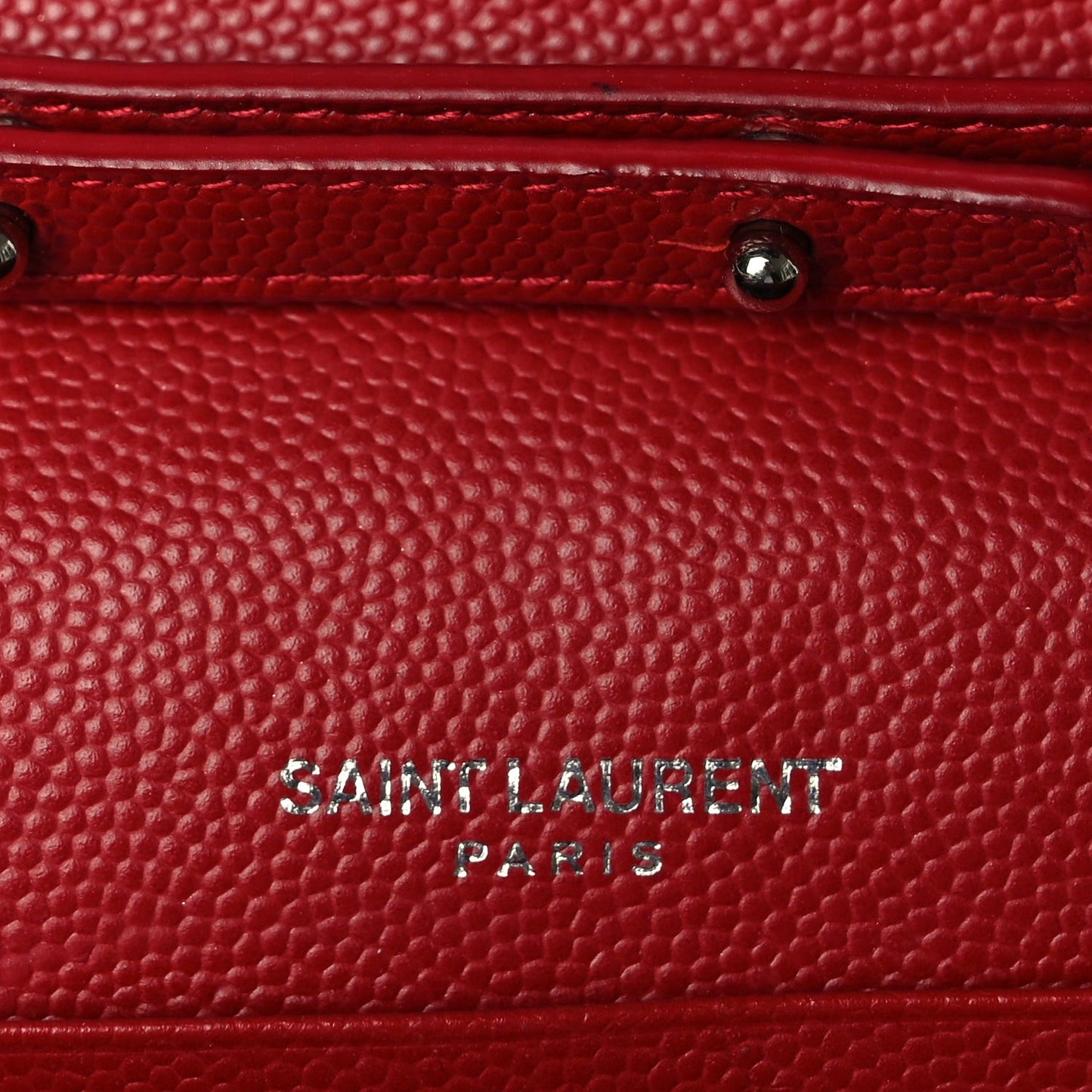 Grain De Poudre Matelasse Chevron Monogram Chain Wallet New Red