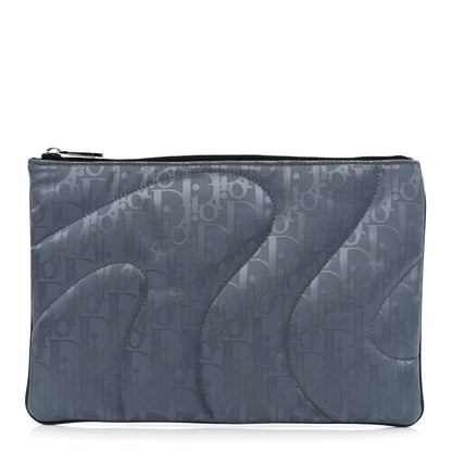 Christian Dior X ERL Technical Fabric Oblique Pouch Light Blue 1 of 9