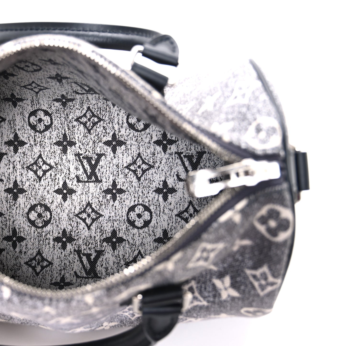 Denim Monogram Jacquard Speedy Bandouliere 25 Black