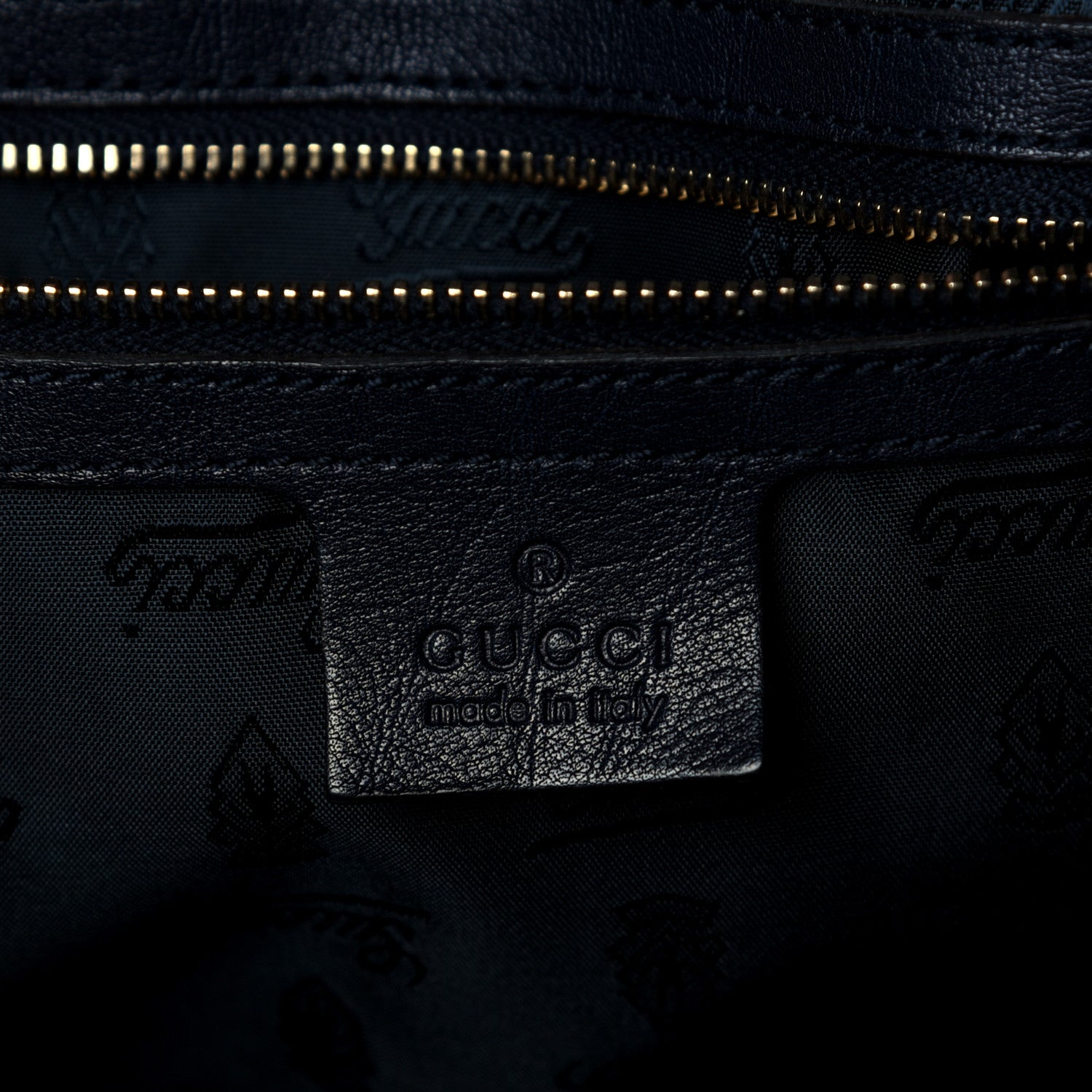 Gucci Crystal Monogram Hysteria Tote Navy Blue 6 of 10