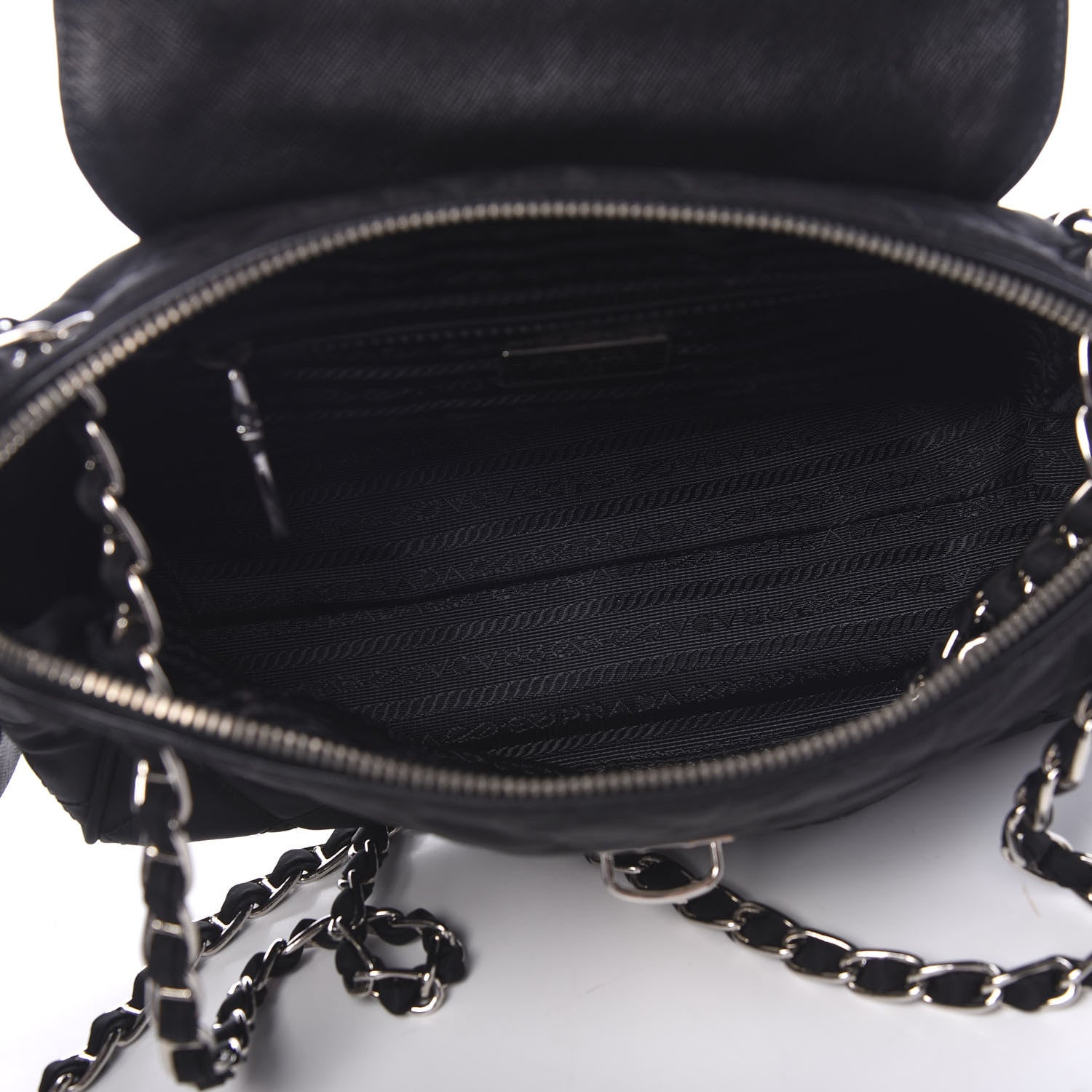 Prada Nylon Tessuto Impuntu Quilted Flap Black 4 of 9