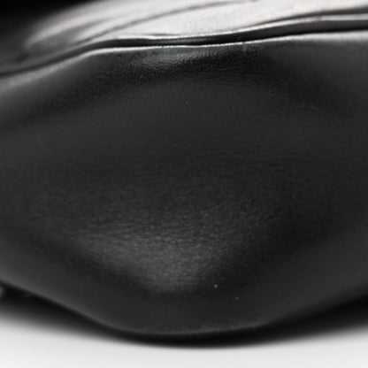 Gucci Calfskin Matelasse Super Mini GG Marmont Shoulder Bag Black 9 of 12