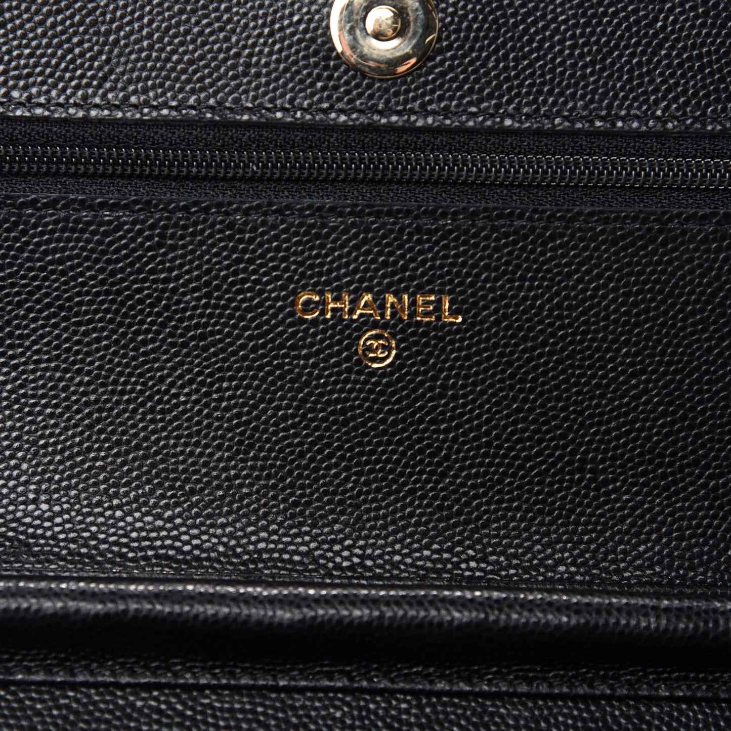 Caviar Quilted Coco Candy Wallet On Chain WOC Black