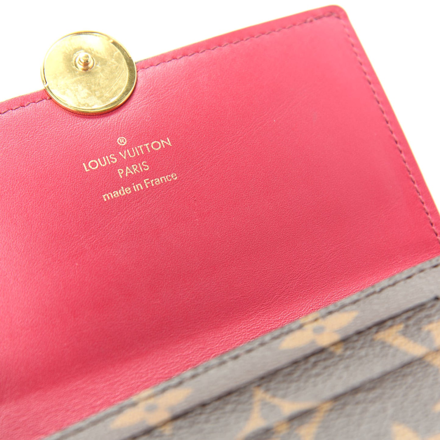 Monogram Flore Compact Wallet Fuchsia