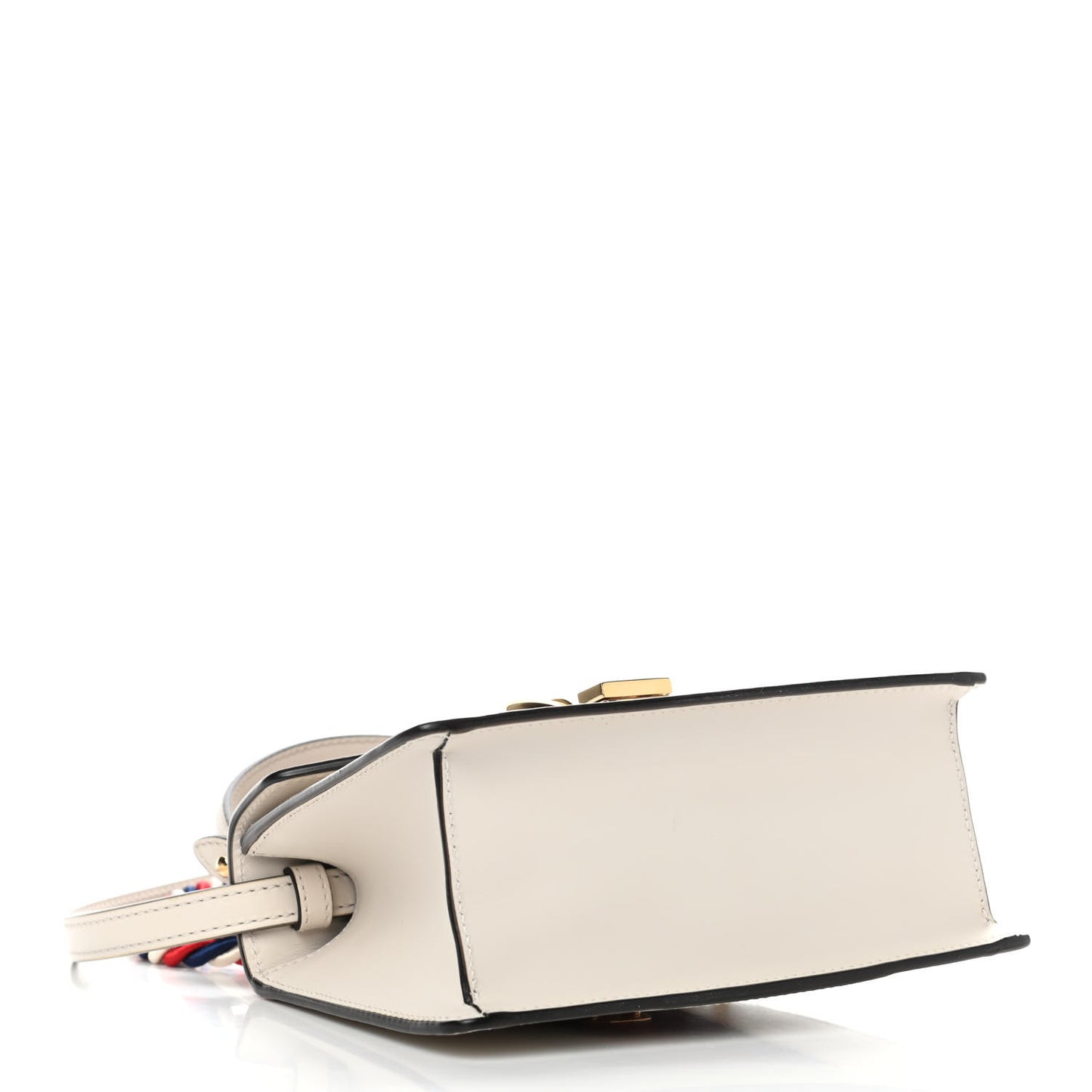 Calfskin Mini Sylvie Top Handle Bag White