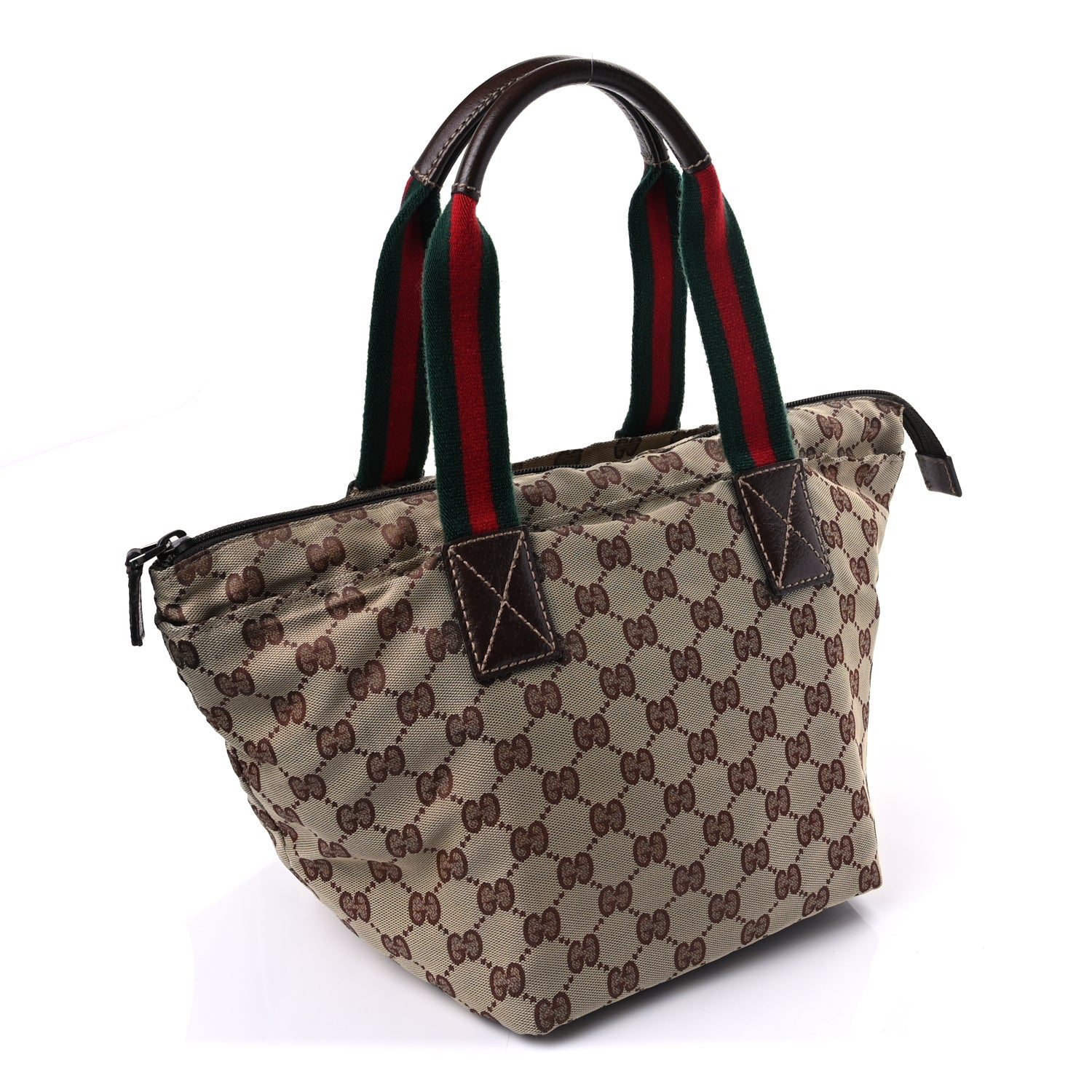 Gucci GG Monogram Small Web Handle Bucket Tote  Dark Brown 2 of 8
