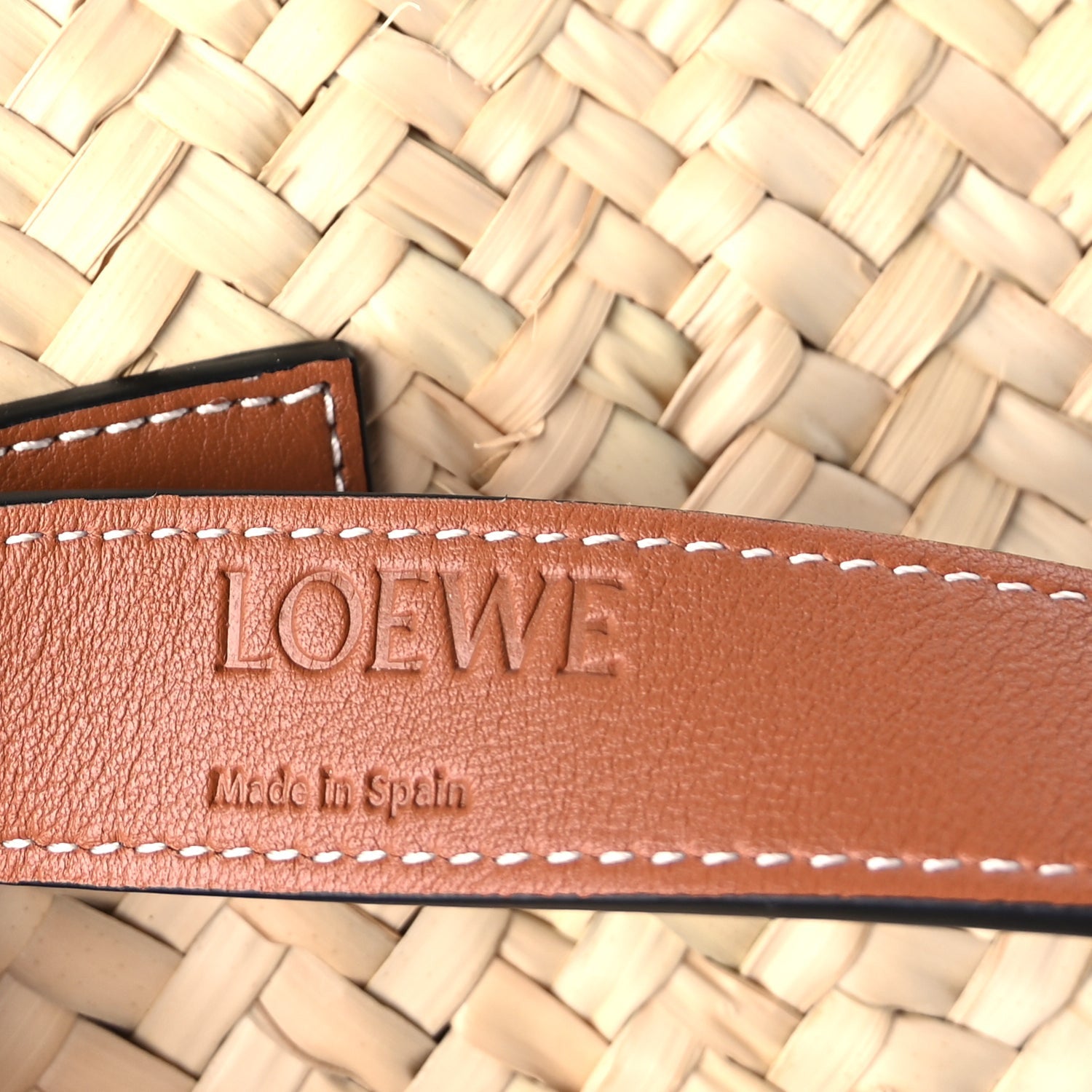 Loewe Raffia Large Basket Tote Bag Natural Tan 5 of 7