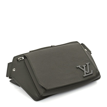 Louis Vuitton Grained Calfskin Aerogram Takeoff Sling  Khaki 3 of 8