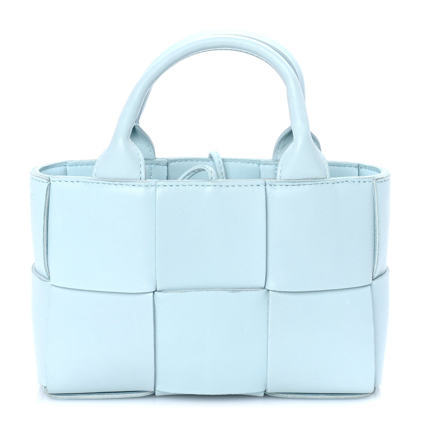 Lambskin Maxi Intreccio Candy Arco Tote Celadon