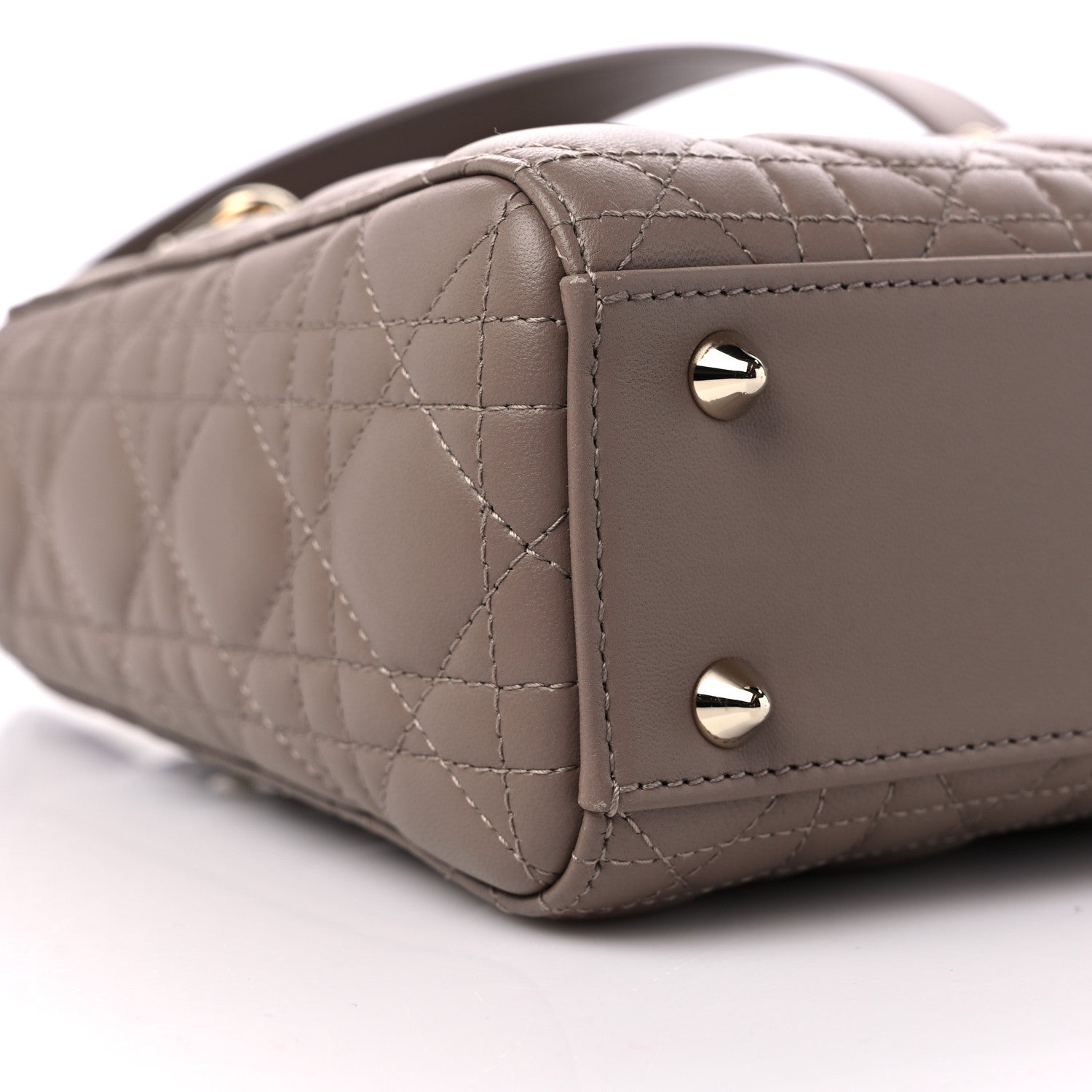 Christian Dior Lambskin Cannage Small My ABCDior Lady Dior Warm Taupe 7 of 8