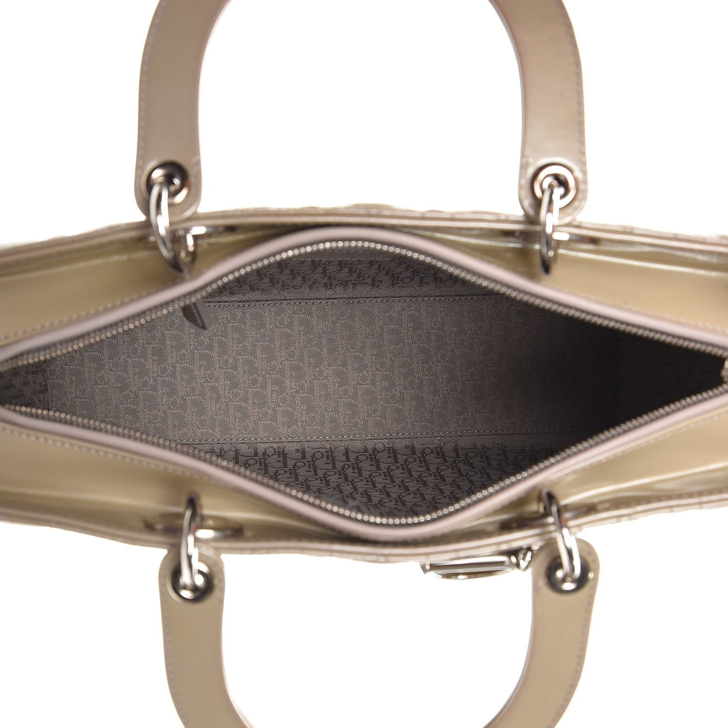 Christian Dior Patent Cannage Large Lady Dior Grey 6 of 11