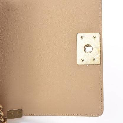 Chanel Calfskin Quilted Small Boy Handle Flap Beige 12 of 12