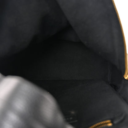 Burberry Mega Check Calfskin Abbeydale Simple Backpack Black Camel 5 of 9