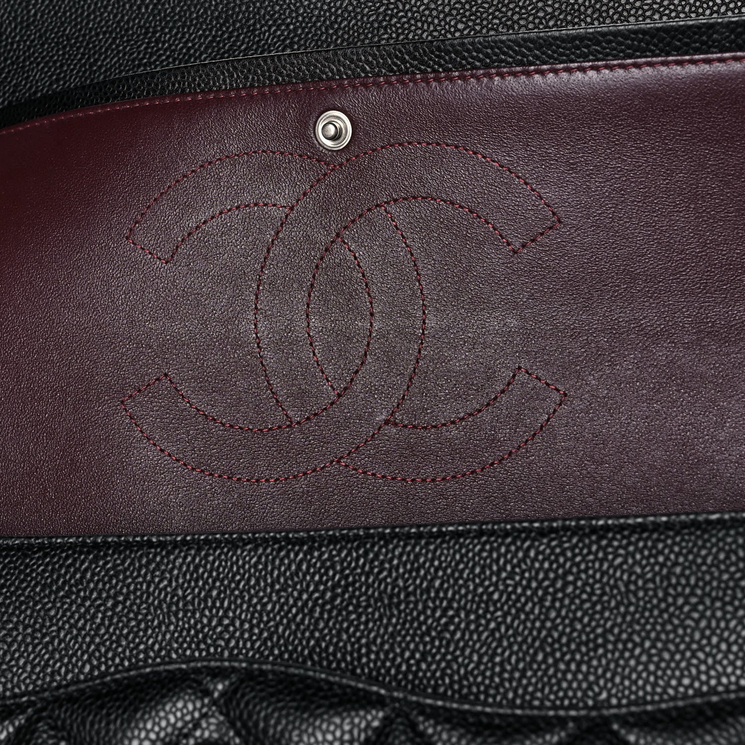 Chanel Caviar Quilted Jumbo Double Flap Black 15 of 16