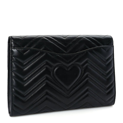 Gucci Calfskin Matelasse GG Marmont Clutch Black 3 of 10