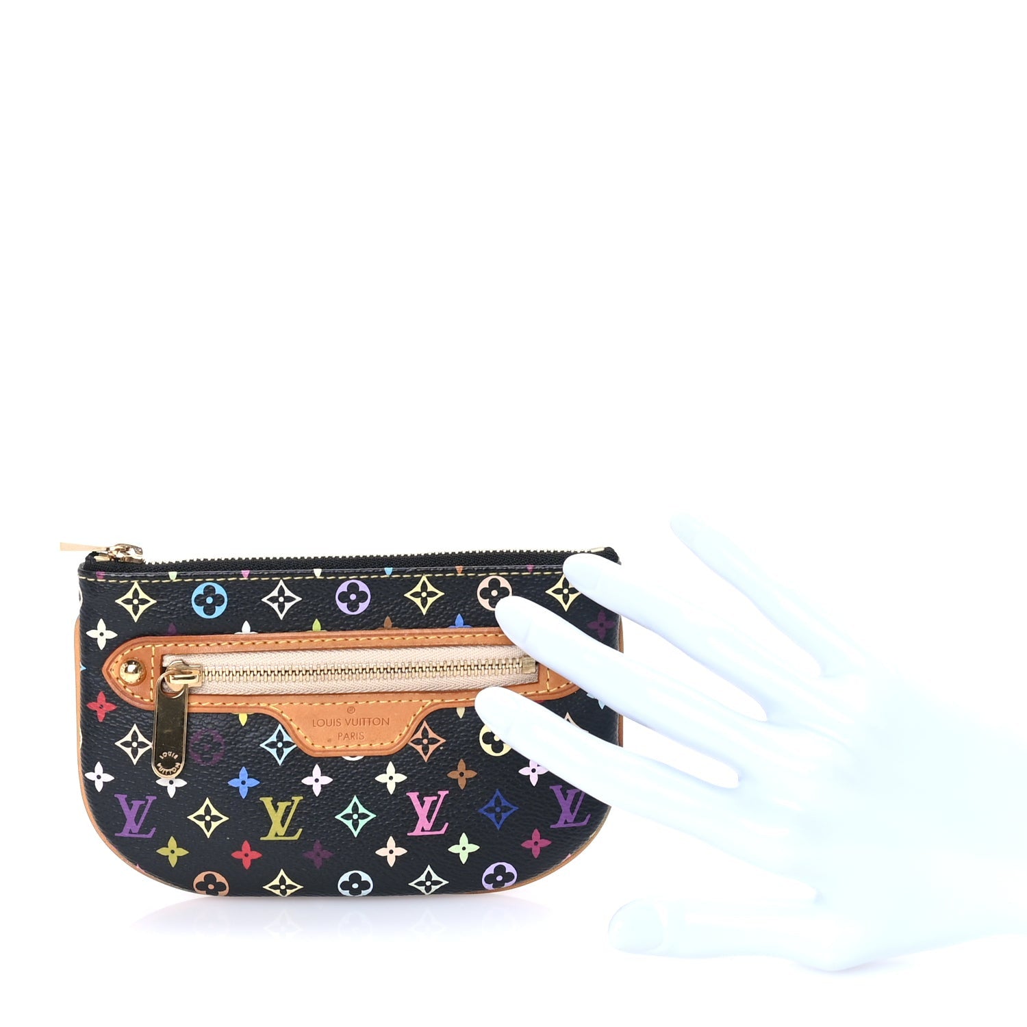 Louis Vuitton Monogram Multicolor Pochette Plate MM Black 3 of 8