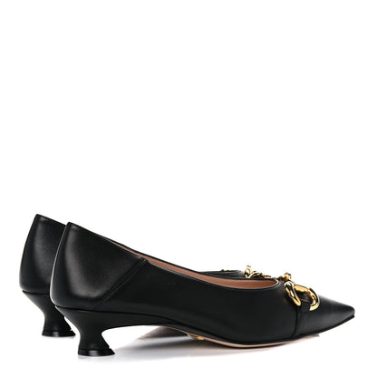 Gucci Horsebit Low Heel Pumps 38.5 Black 4 of 9
