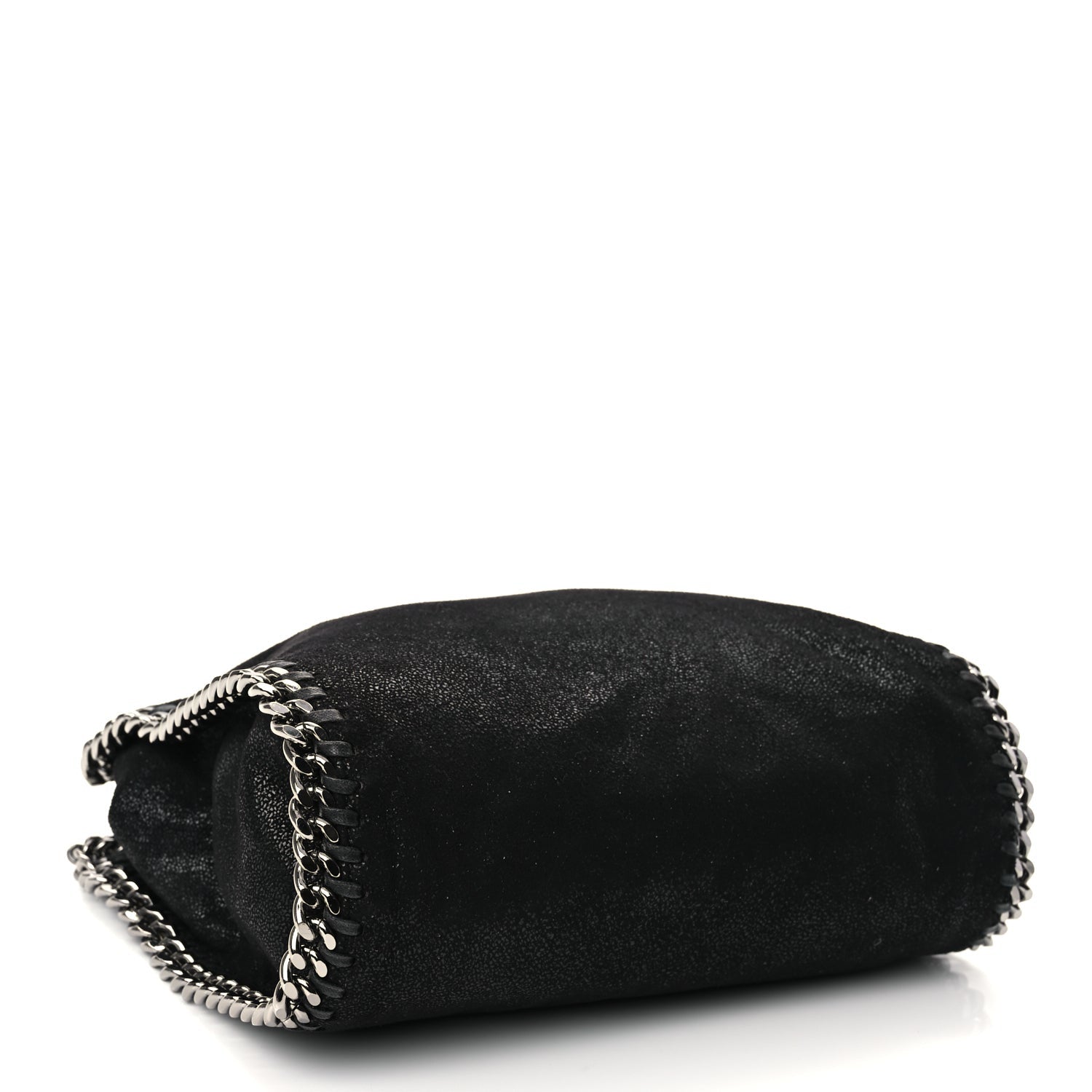 Stella McCartney Shaggy Deer Mini Falabella Fold Over Tote Black 3 of 10