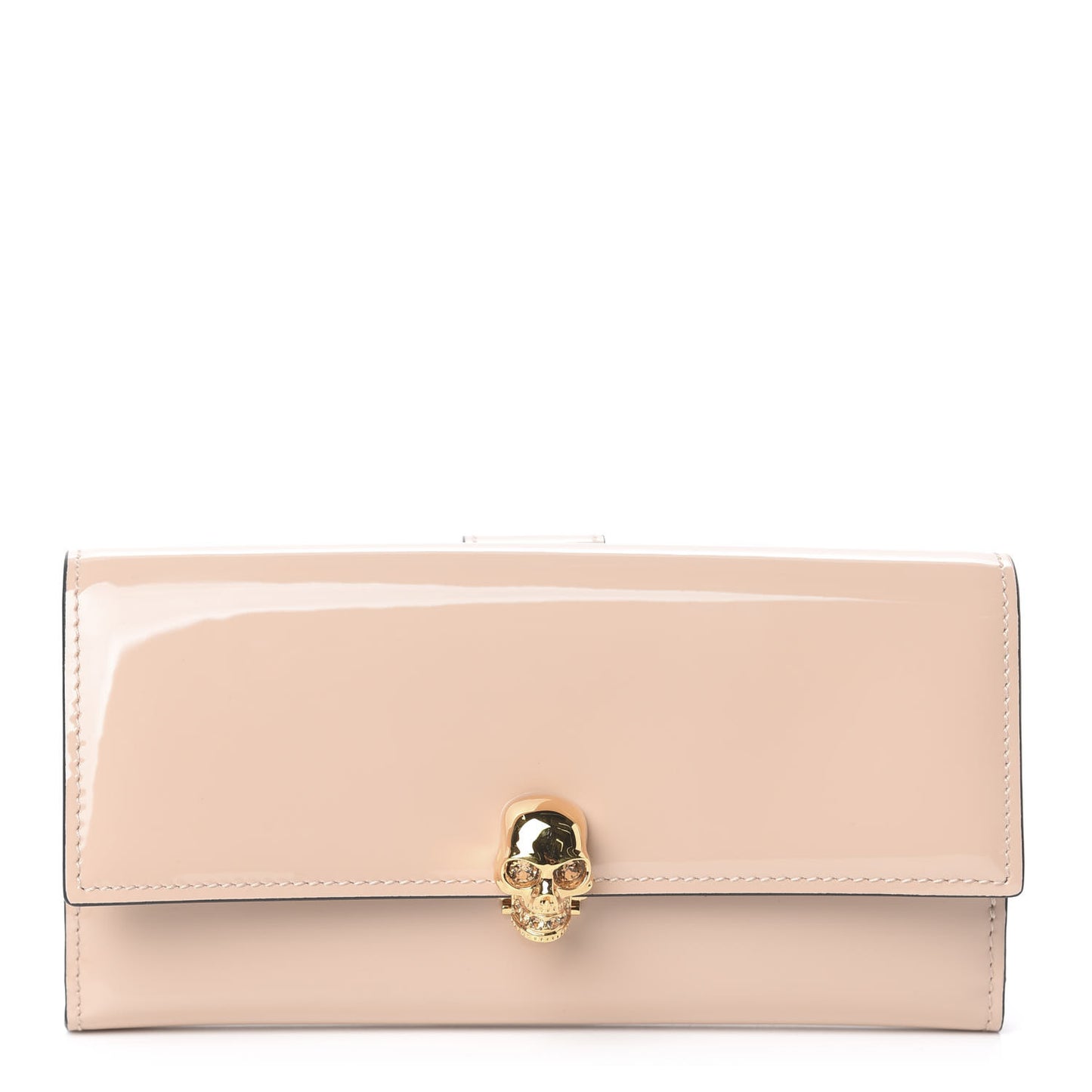 Patent Skull Continental Wallet Teint