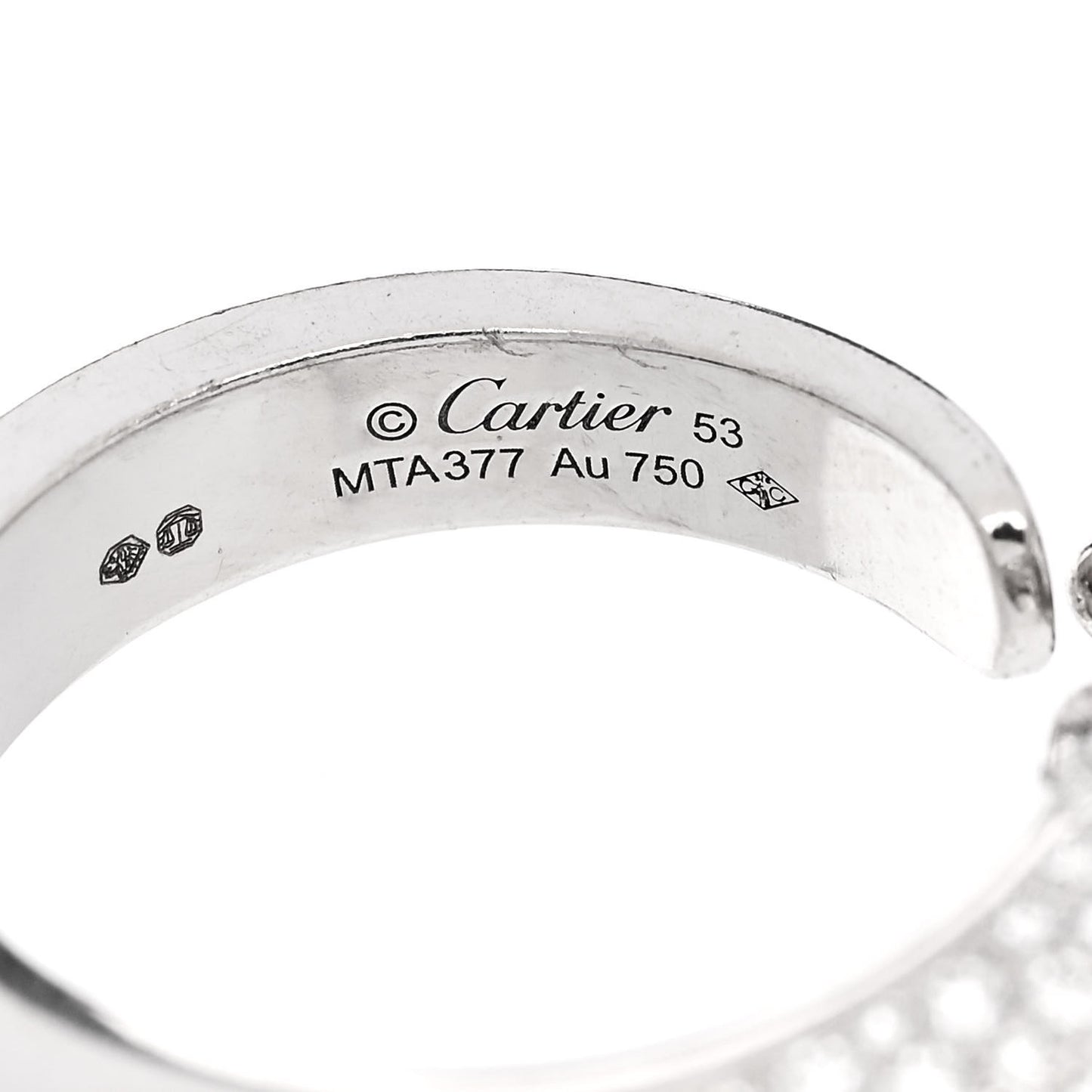 18K White Gold Diamond Black Onyx Emerald Panthere De Cartier Tassel Ring 53 6.5