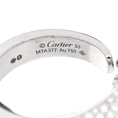 Cartier 18K White Gold Diamond Black Onyx Emerald Panthere De Cartier Tassel Ring 53 6.5 5 of 7