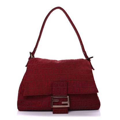 Fendi Zucchino Mama Baguette Bordeaux Rubino 1 of 8
