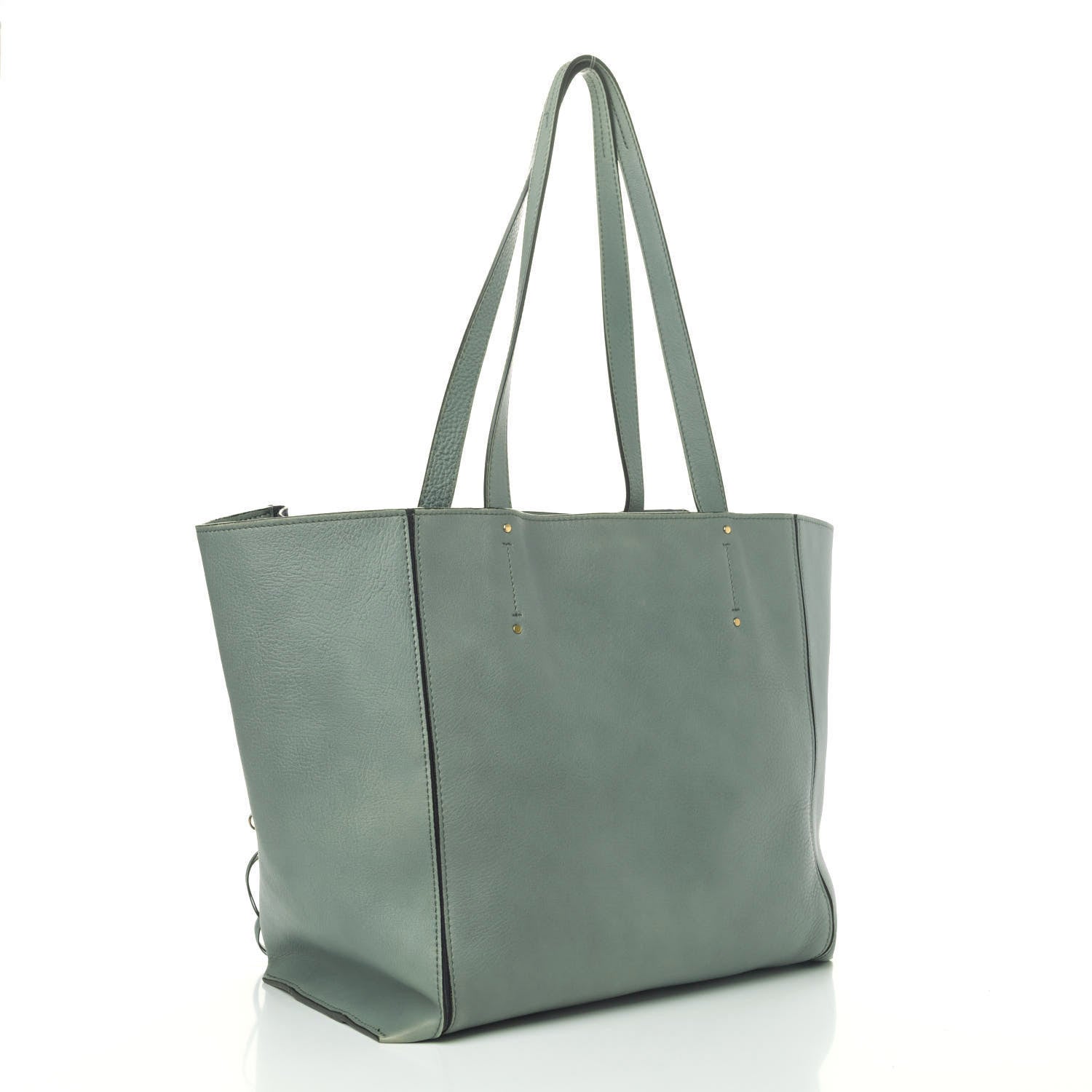 Chloe Smooth Calfskin Medium Milo Shopping Tote Cloudy Blue 2 of 4