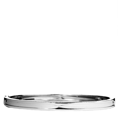 Bulgari 18K White Gold Narrow B.Zero1 Bangle Bracelet L 3 of 6